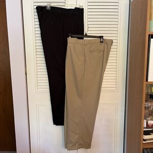Set of 2 Pleated and Cuffed Dress Pants Sz 38x29 Axist and Dockers Golf